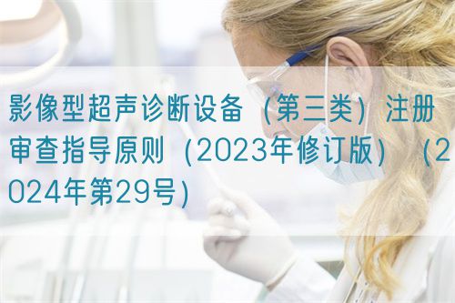 影像型超聲診斷設(shè)備（第三類）注冊審查指導(dǎo)原則（2023年修訂版）（2024年第29號）