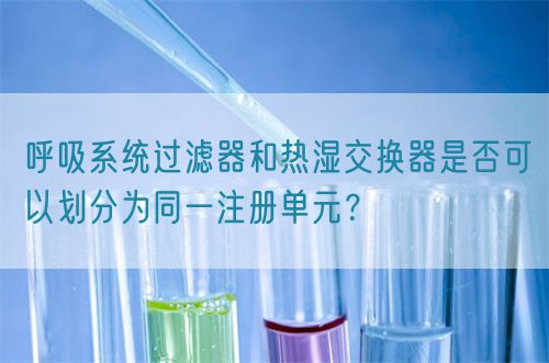 呼吸系統(tǒng)過濾器和熱濕交換器是否可以劃分為同一注冊單元？(圖1)